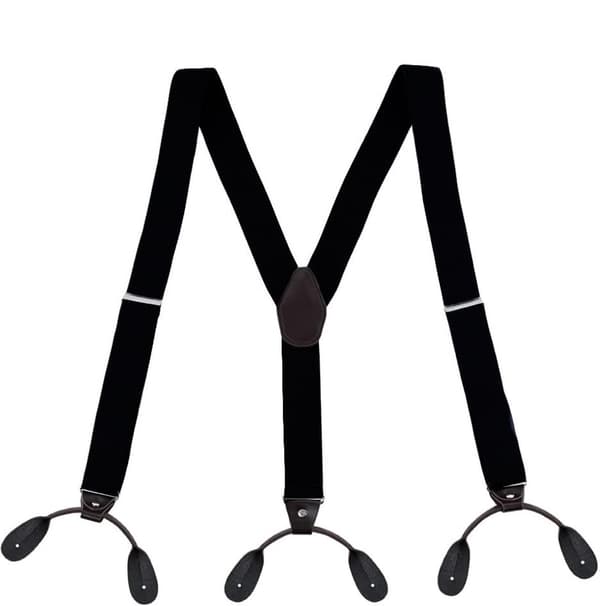 Y-formede trimknapper for menn med spenne og belte, 3,5 cm bred
