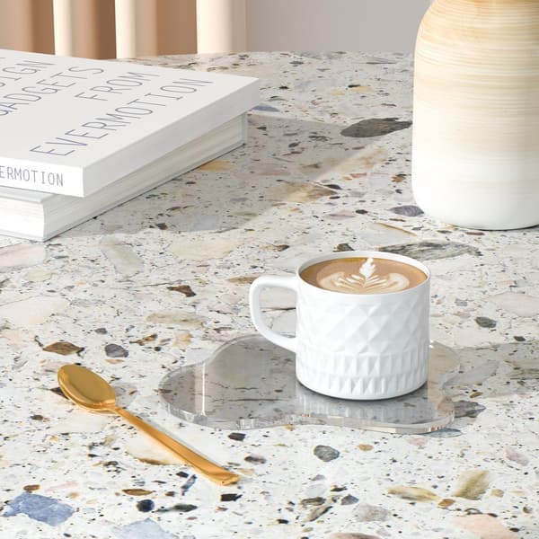 Dekorativ akryl coaster, irregulær drikke coaster, transparent skyformet coaster til kaffekopper