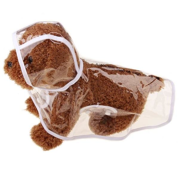 Vattentät poncho för hundar, hundkläder för hundar, transparent regnrock för hundar XL