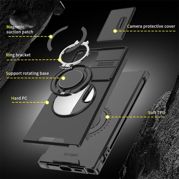 Samsung A16 Stand Telefoncover (Sort)