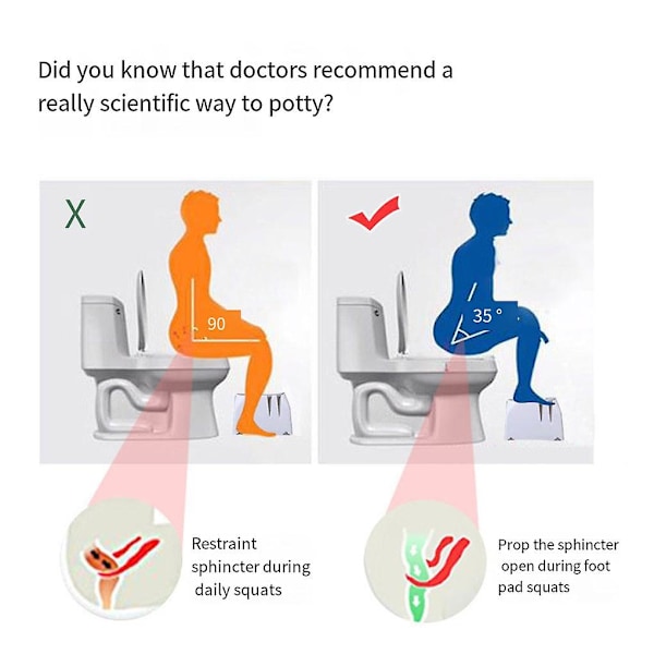 1/2 Bambu Toiletklodde Non Slide Poop Seat Ældre Potte Squat Log Farve