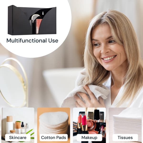 1 stk., akryl bordservietholder, sort Badeværelses servietholder, sort Servietdispenser