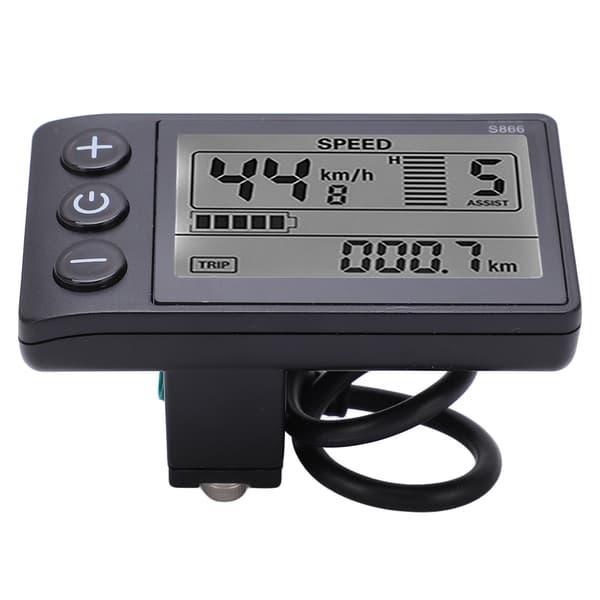 Elcykel S866 LCD-displaymätare 24V 36V 48V Kontrollpanel med Vattentät Kontakt