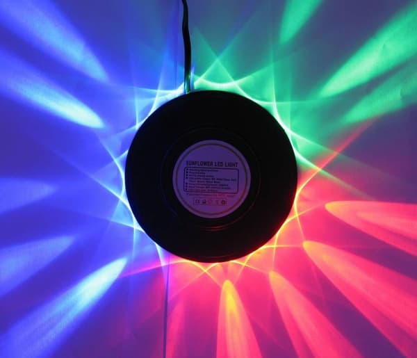 LED Sort RGB Disco Tornado UFO Væg Lampe