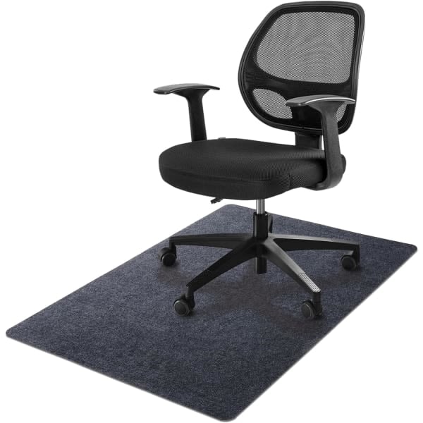 Kontorstolmatte 120 * 90cm, Sunfry Kontorstolmatte for tregulv Antislipp gulvbeskyttelsesmatte (120 x 90cm, mørk grå)