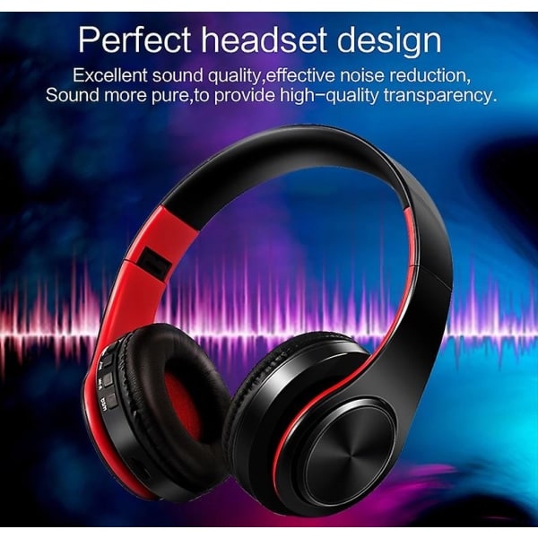 Hifi Stereo Bluetooth Hovedtelefoner Musik Headset FM og SD Kort Support med Mikrofon til Mobil Xiaomi Iphone Samsung Tablet