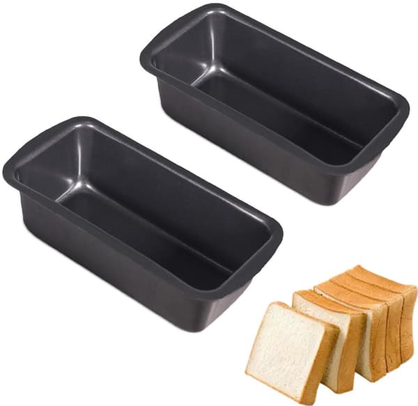 2-delt non-stick brødform - rektangulær kakeform for brød og kaker