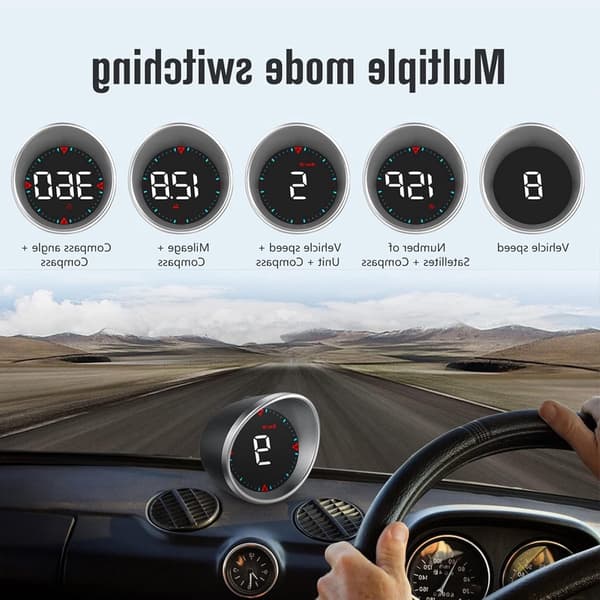 Digital head-up display speedometer - multifunksjonell med alarmfunksjon - kompakt design