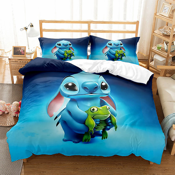 Lasten 3-osainen setti Stitch-sarjasta, piirretty animaatio 3D digitaalinen painatus peittoon SDZ16 SDZ16 SDZ16 140*200