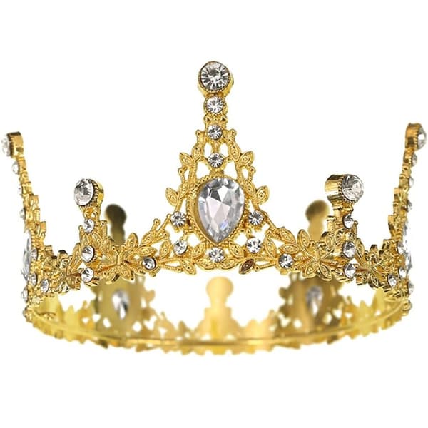Krone Kagetopper - Mini Rhinestone Krone Kagetopper til Børne- og Kvindefødselsdage