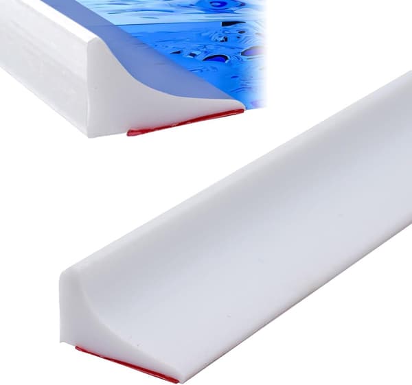 ING 2-meters (hvit) dusjterskel - vanntett stripe