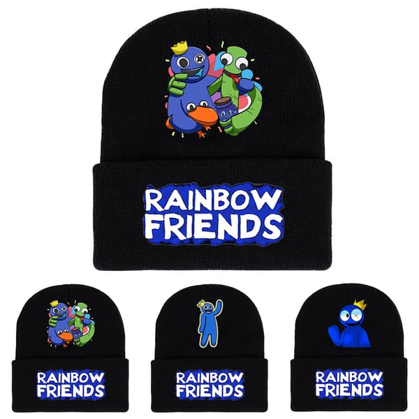 Roblox Rainbow Friends Stickad Mössa Beanie Herr Dam Barn Present A