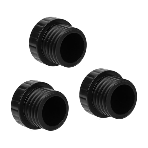 3pcs Light Socket Safety Caps for String Lights, Protective Caps for Recessed & Standard Light Sockets, ID 0.75" OD 1.02" (Black)