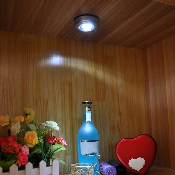4 stk. Touch Light Led Batterilamper - Indendørs Klistermærker Push Light