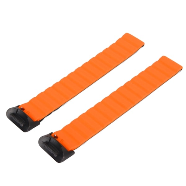Magnetisk Armbånd Justerbar Hurtigutløser Silikonrem Tilbehør Passer for Fitbit Charge 5 Svart og Oransje
