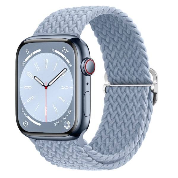 Armbånd lavet af flettet stof til Apple Watch 42/44/45/49mm - forskellige farver Grøn