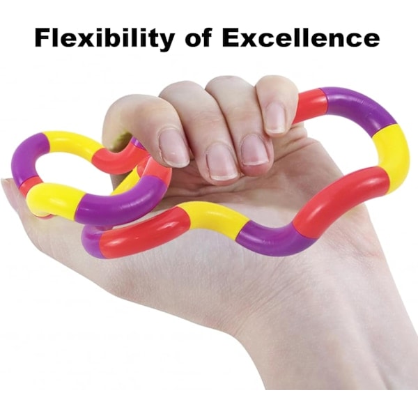 4 st Tangle Fidget Leksak, Kreativa Tysta Fidget Leksaker för Avkoppling, Finger Hand Tangle Leksak Klassisk Sensorisk Fidget Twist Leksak