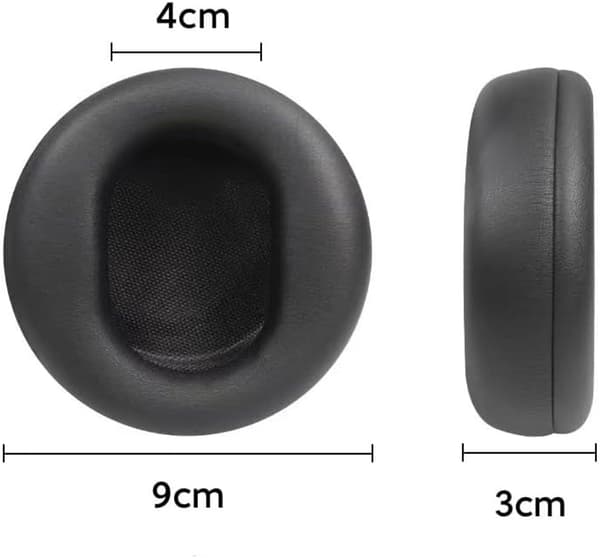 Passer til Microsoft Microsoft Surface Headphone Case Headphones 1. generation 2. generation Ørebetræk Svamp Læderpude (Sort)