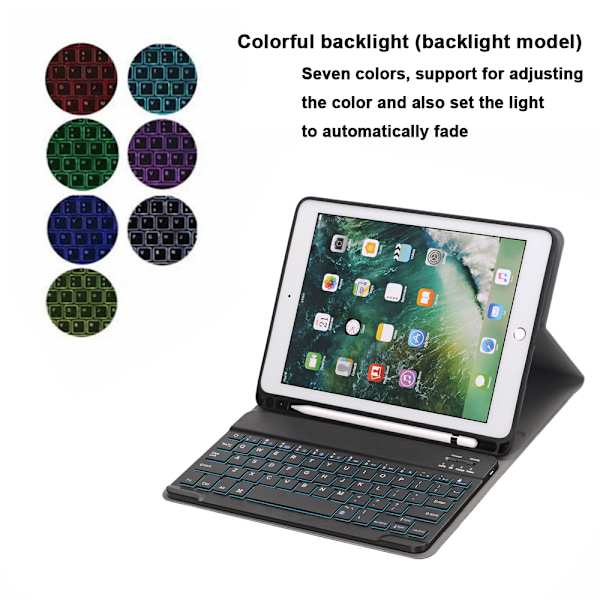 Tangentbordsfodral för iPad 9:e generationen 10,2-tumsfodral med pennhållare