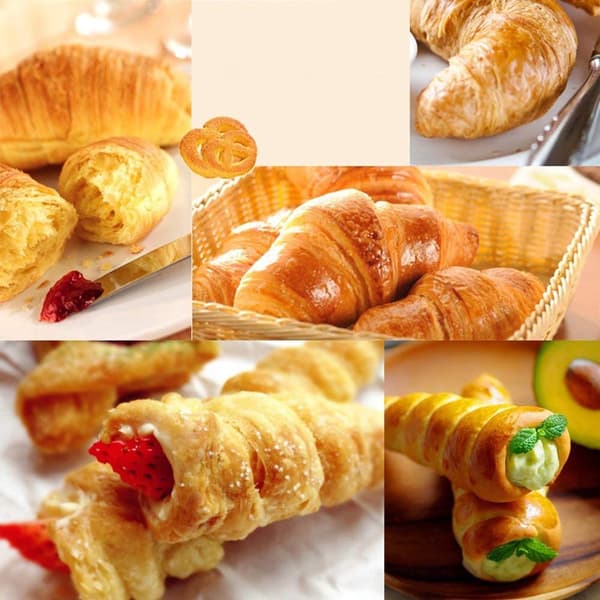 Sæt med 10 kegleformede bageforme i rustfrit stål (5 af hver størrelse, til dessertbagning, sølv)