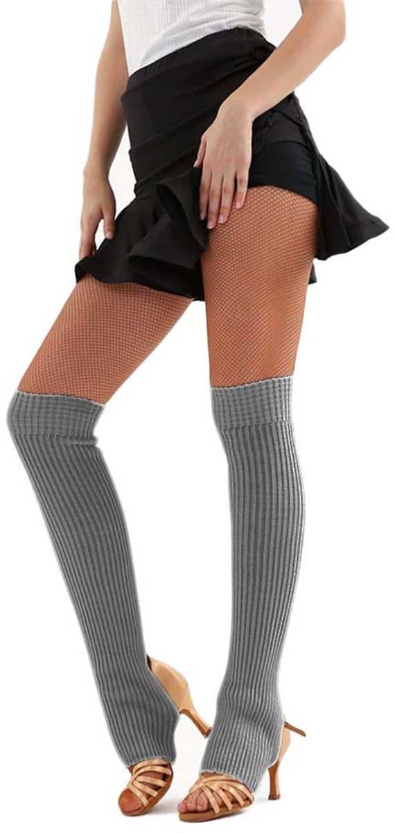 To par over-the-knee strømper - Efterår/vinter varme strømper - Knæstrømper - Fodløse strømper til kvinder - Lårhøje strømper - 70 cm og 90 cm sorte