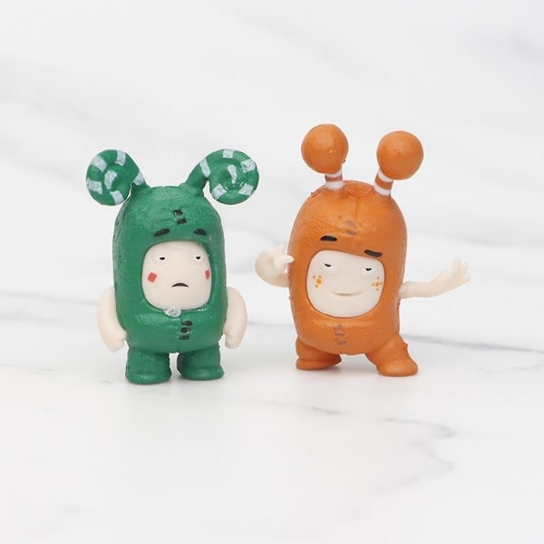 7 st Oddbods Serie Figurer Leksak Fuse Slick Bubbles Dockor Barn Födelsedagspresent Samlarobjekt