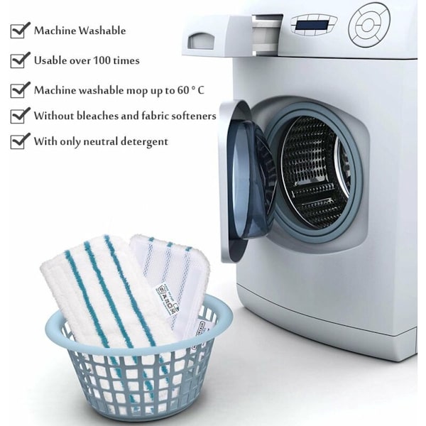 Mikrofiberkuddar Kompatibla, BLACK+DECKER, 5-pack Multipurpose Ångmoppkuddar