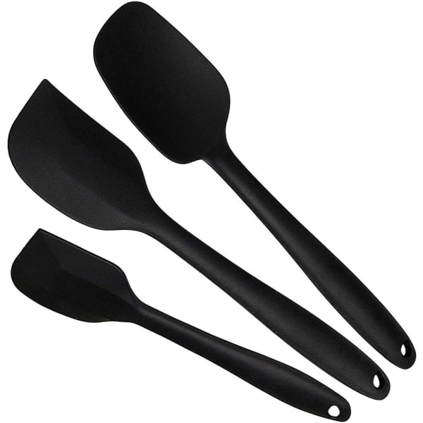 3-Pack Heat-Resistant Silicone Maryse Spatulas - Flexible Cooking Tools for Baking and Mixing