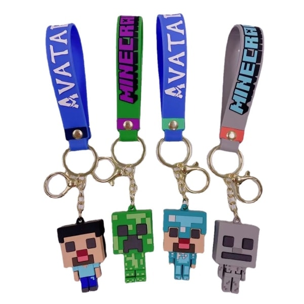 4 pcs Minecraft Torch Keychain