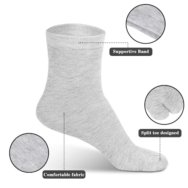 6 Par Flip-Flop Unisex Strumpor Tabi Delad Tå Strumpor Tåstrumpor för Män Pojkar Kvinnor