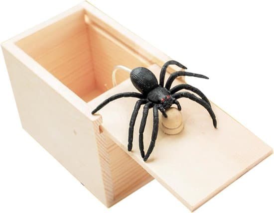 ING Fake Spider Box - Mini Spider Vitsboks - Flott Gaveidé