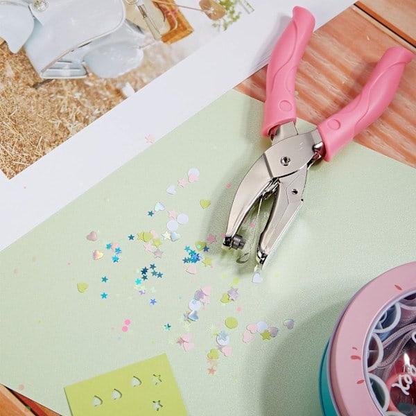Stansar med Mjukt Grepp Handhållet Hålslag 0,25\" Cirkel 0,2\" Stjärna 0,22\" Hjärtformade Hål Kläder Scrapbooking Verktyg