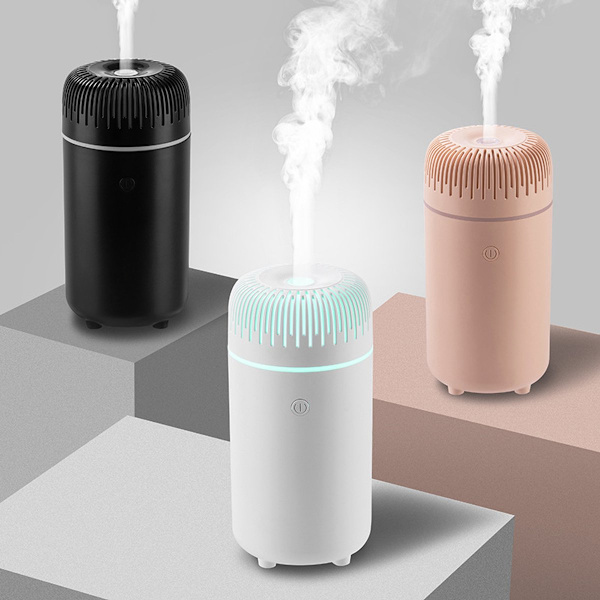 Bil Diffuser Luftfuktare, 100ml Luftfuktare, Aromaterapi Diffuser, Mini Portabel Diffuser, Med LED, för Bil Hem Kontor Sovrum, Rosa