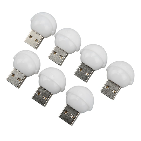 7 stk LED-lys for bilinteriør med 7 farger USB-stemningslampe for datamaskiner, bærbare datamaskiner, powerbank