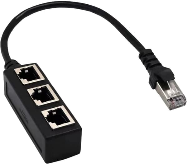 ING Stik til tre-bus LAN-Ethernet splitter - Ethernet forbindelsessplitter