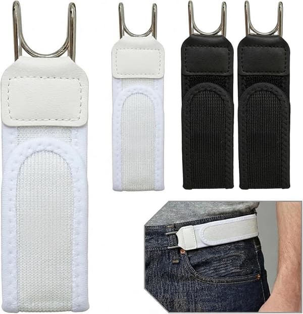 Spännlöst elastiskt dolt midjebälte, 4-pack, 14×4cm