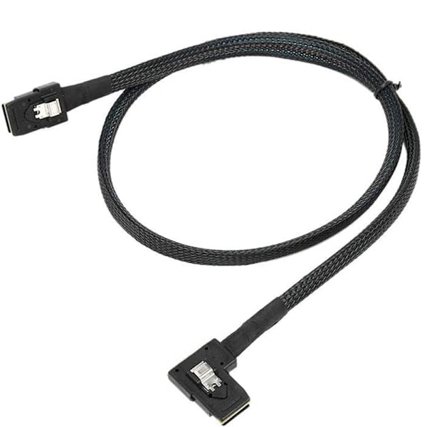 Intern Mini SAS till Mini SAS-kabel, SFF-8087 till Vänster/Höger Vinkel, RAID och PCI-styrenhetskompatibel, 0,8m