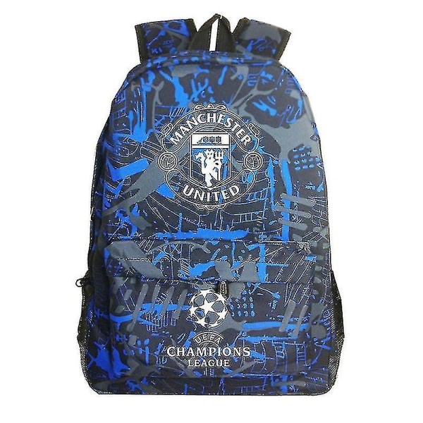 Graffiti Manchester United Uefa Champions League Skulderbag Fan Ryggsekk Student Skolebag Oppbevaringsbag Z