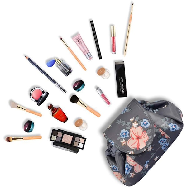 Stor Vandtæt Rejse Kosmetiktaske Pung Makeup Taske Opbevaringsorganisator til Kvinder Pige (Blomst)