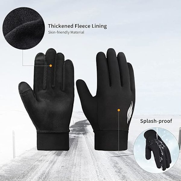Barnens vinterlöparhandskar - Flammamönster Touch Screen Varm Glo