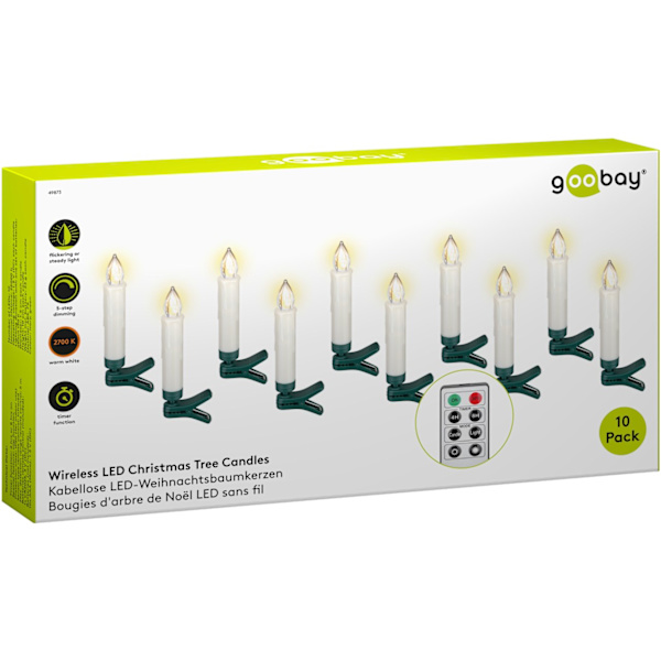 10 trådløse LED-julelys