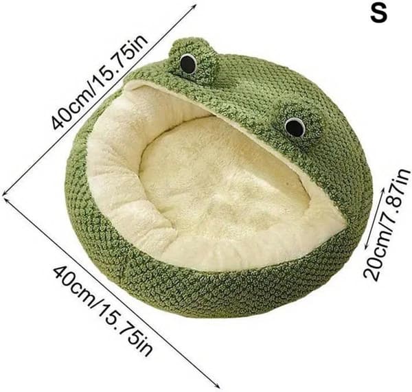 Katteseng - Dyreseng - Halvt lukket - Kompakt - Grønn