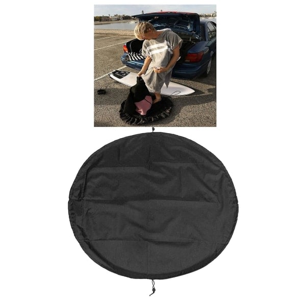 Vattentät Förvaringsväska för Strandkläder, Vattensport, Båtliv, Simning, Diameter 90 cm, Svart
