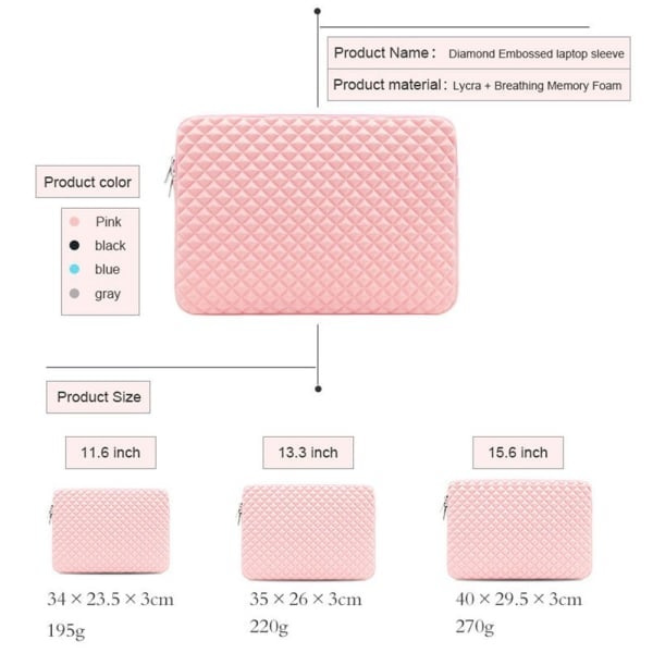 11,6 13,3 15,6 tum väska fodral färgbart datorfodral 13,3 tum
