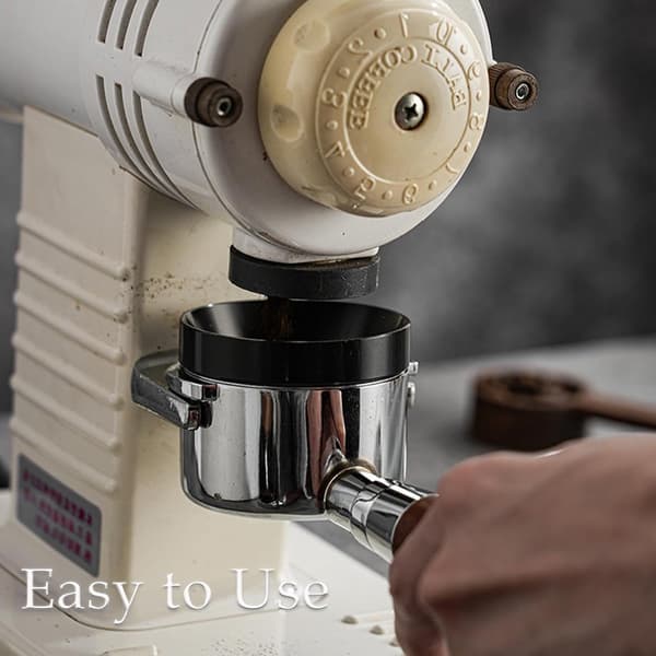 51 mm magnetisk kaffetragt, tilbehør til espressomaskine, sort.