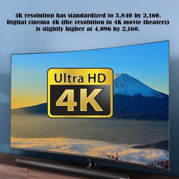 90 graders retvinklet Mini HDMI til Standard HDMI forlængerkabel 4K