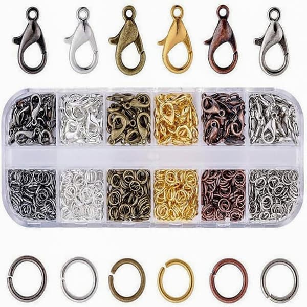 DIY Smyckesset - 120 Smyckeskarbinhakar + 140 Öppna Hoppringar