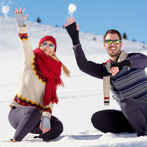 2 Par Halvfingerhansker, Vinter Håndleddsvarmere