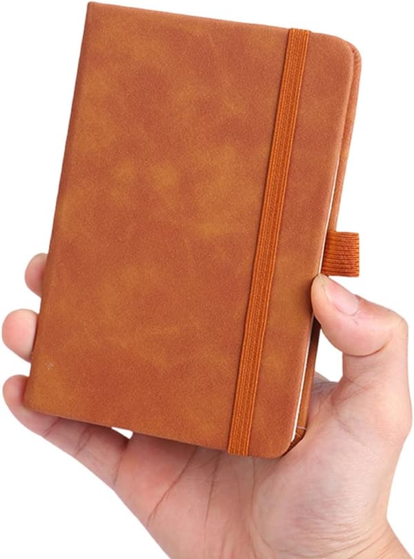 Notesbog A6, Business Notesbog PU Læder, Dagbog, Notesbog, 96 Ark, Kontor Notesbog, Sort