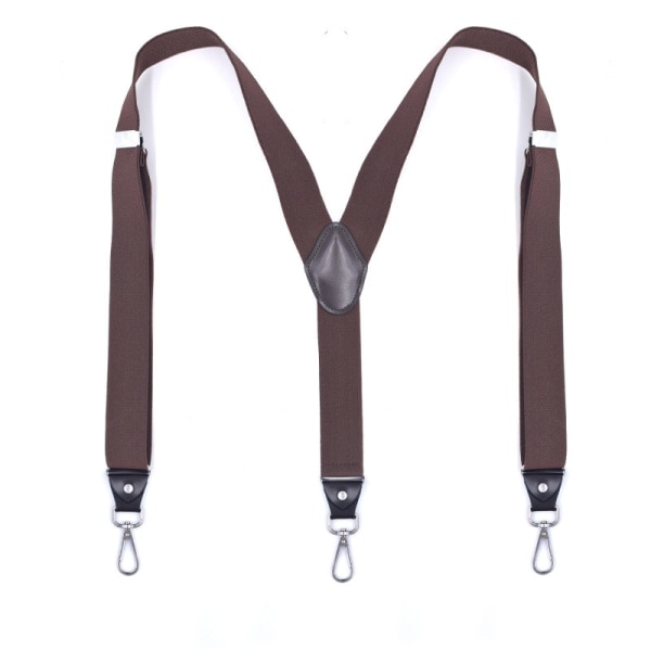 Herre Strong Braces, 3,5 cm Brede ElastStraps med Roterende Kroker, Ideelt for Jeans